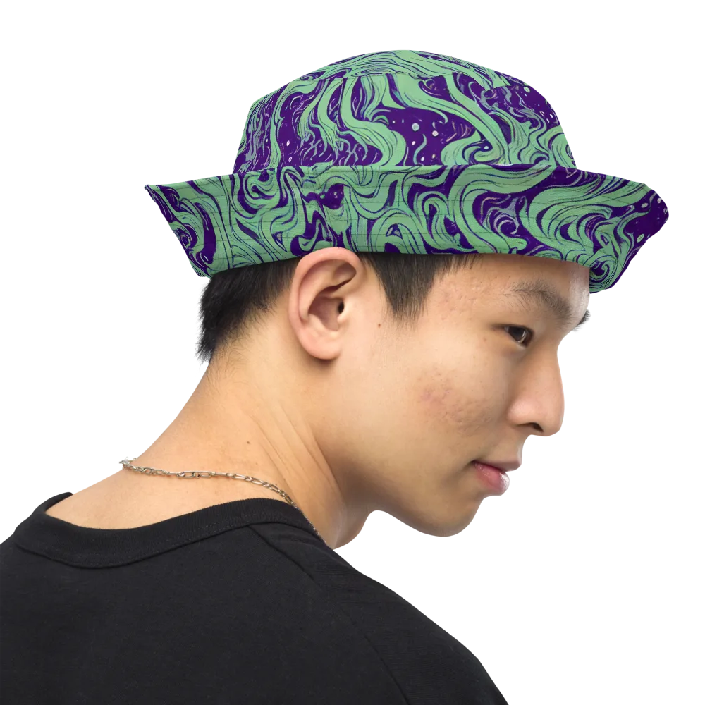 Amethyst Drift on Reversible Bucket Hat — Right Outside