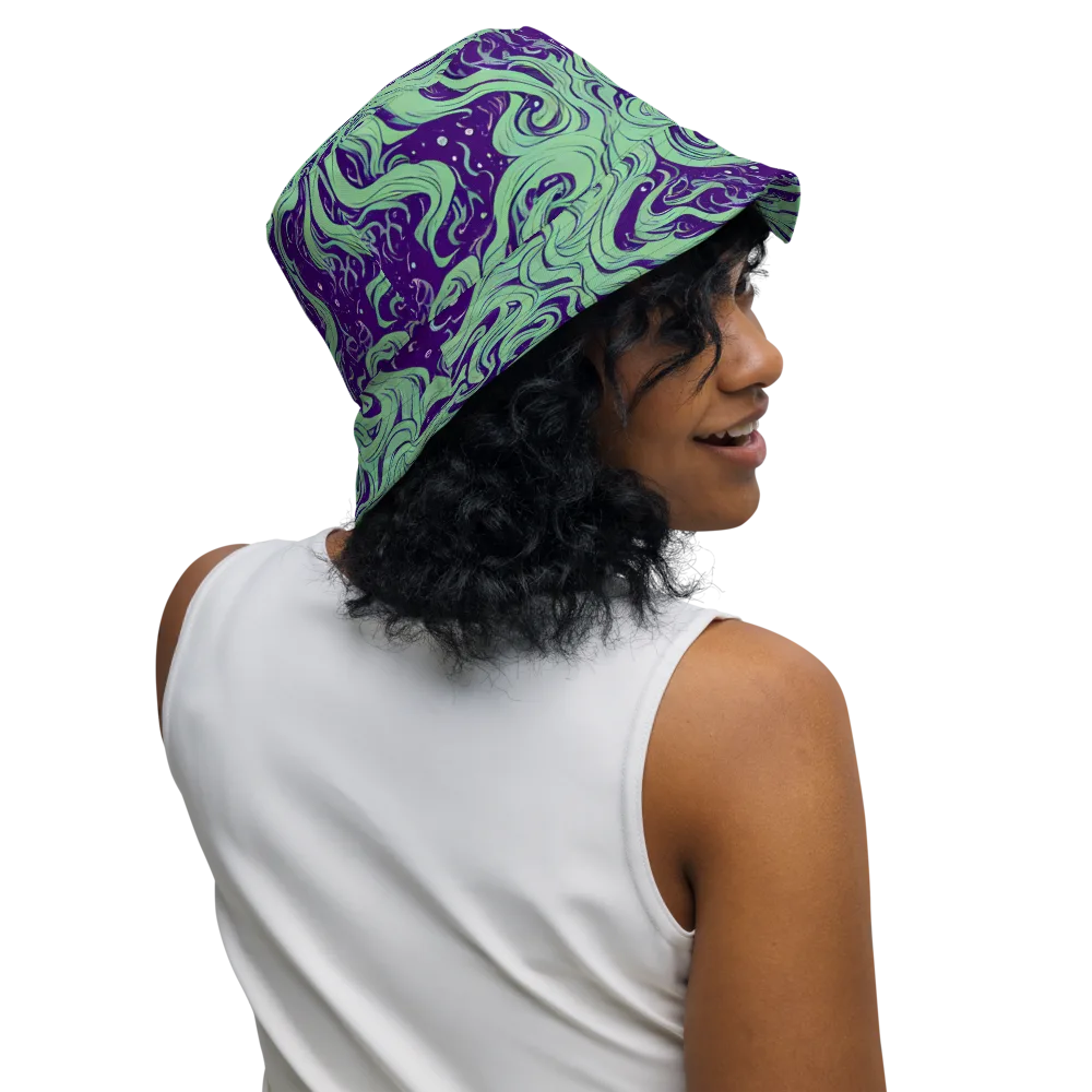 Amethyst Drift on Reversible Bucket Hat — Right Outside