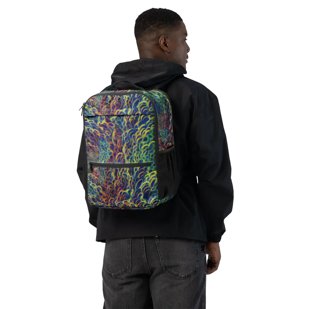 Viridian Flame on Utility Backpack — Back