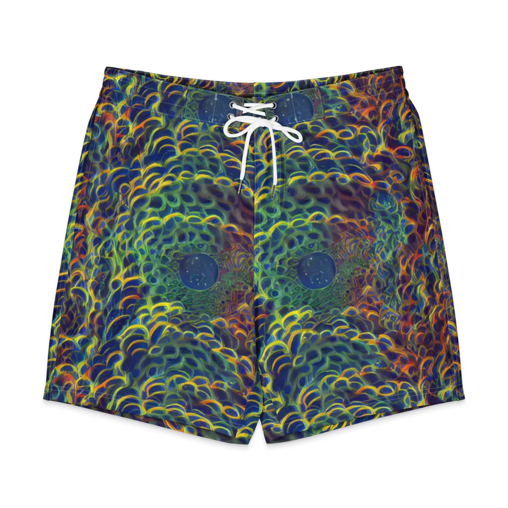 Viridian Flame on Men's Board Shorts — Front