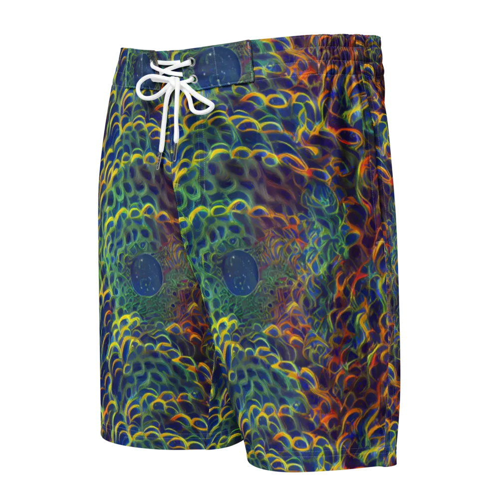 Viridian Flame on Men's Board Shorts — Front