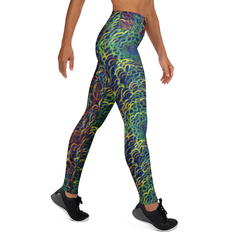 Viridian Flame on Yoga Leggings — Right