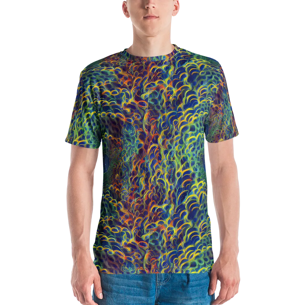 Viridian Flame on Men's Crew Neck T-Shirt — Front