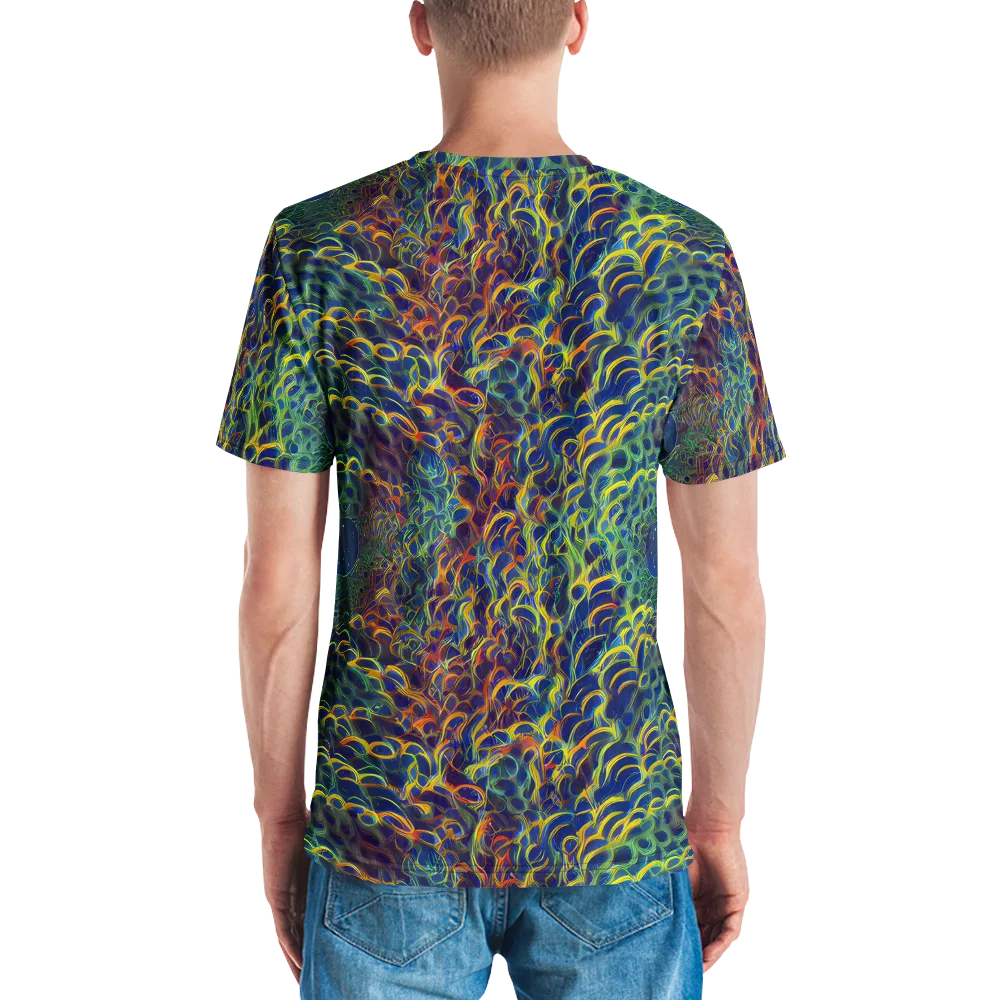 Viridian Flame on Men's Crew Neck T-Shirt — Back