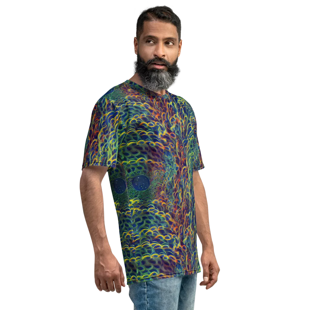 Viridian Flame on Men's Crew Neck T-Shirt — Right