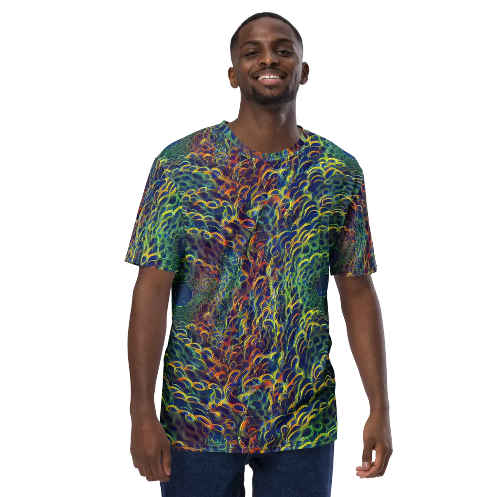Viridian Flame on Men's Crew Neck T-Shirt — Front