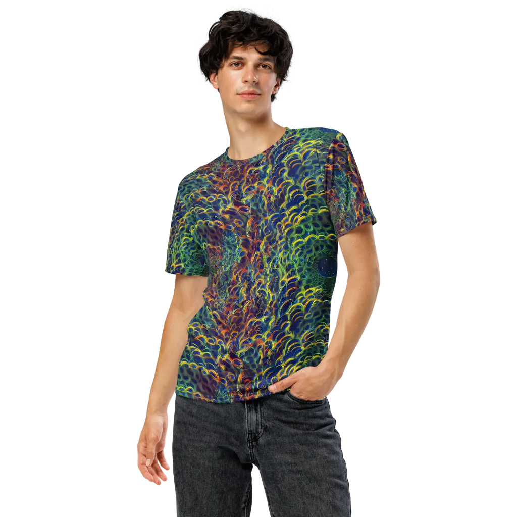 Viridian Flame on Men's Crew Neck T-Shirt — Front