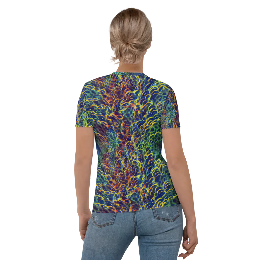 Viridian Flame on Women's Crew Neck T-Shirt — Back