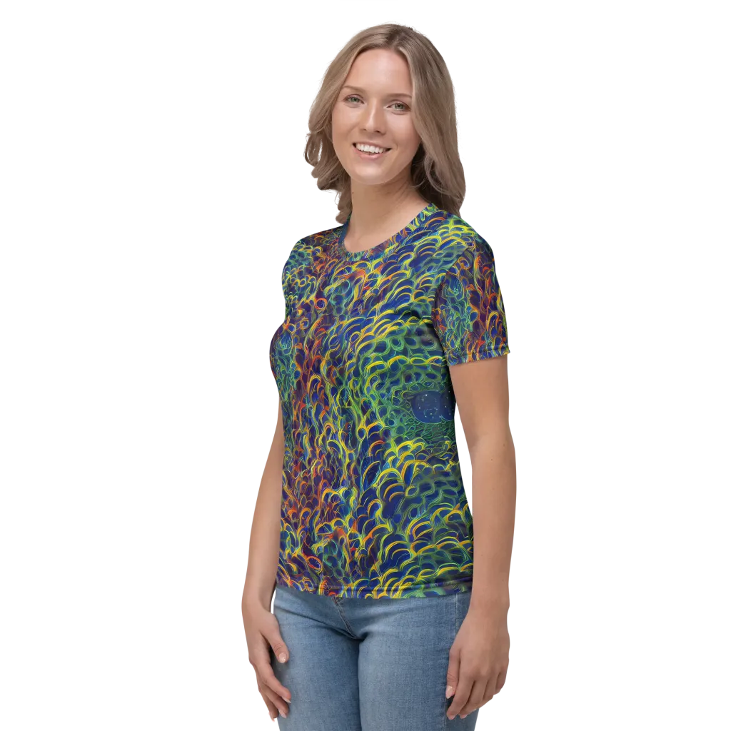 Viridian Flame on Women's Crew Neck T-Shirt — Left