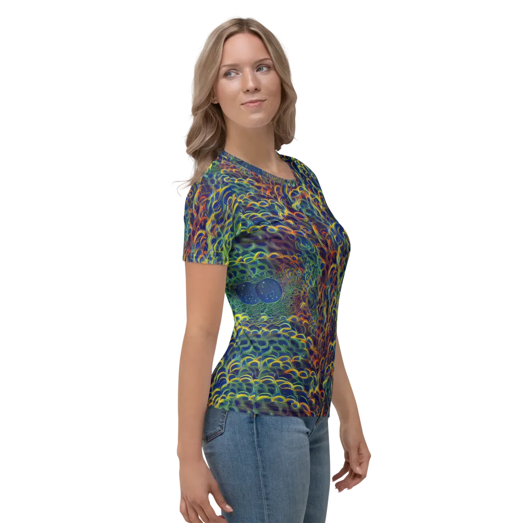 Viridian Flame on Women's Crew Neck T-Shirt — Right