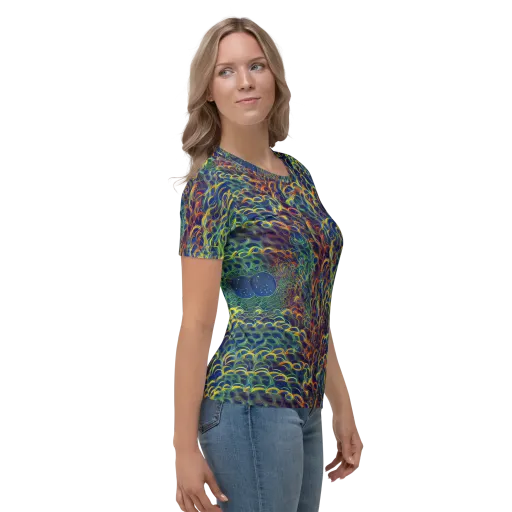Viridian Flame on a Women's Crew Neck T-Shirt