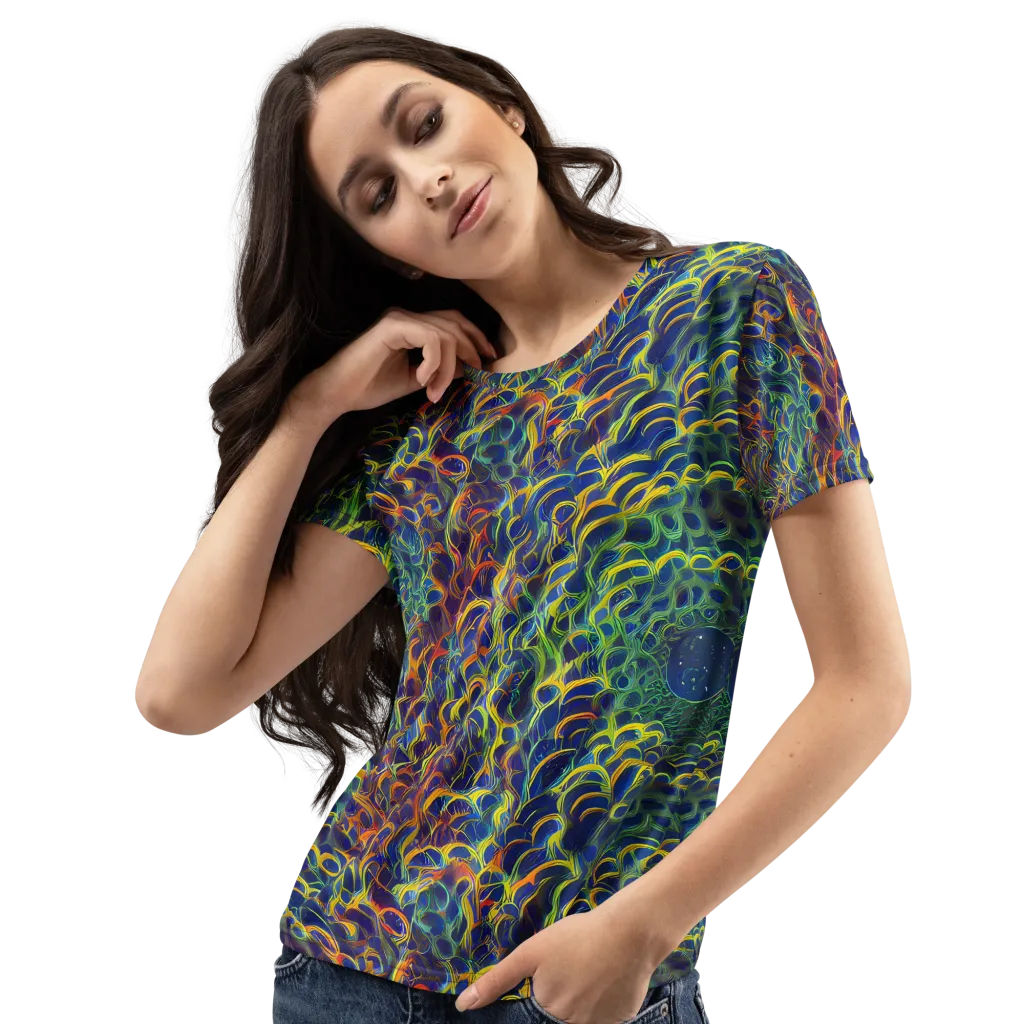 Viridian Flame on Women's Crew Neck T-Shirt — Left Front