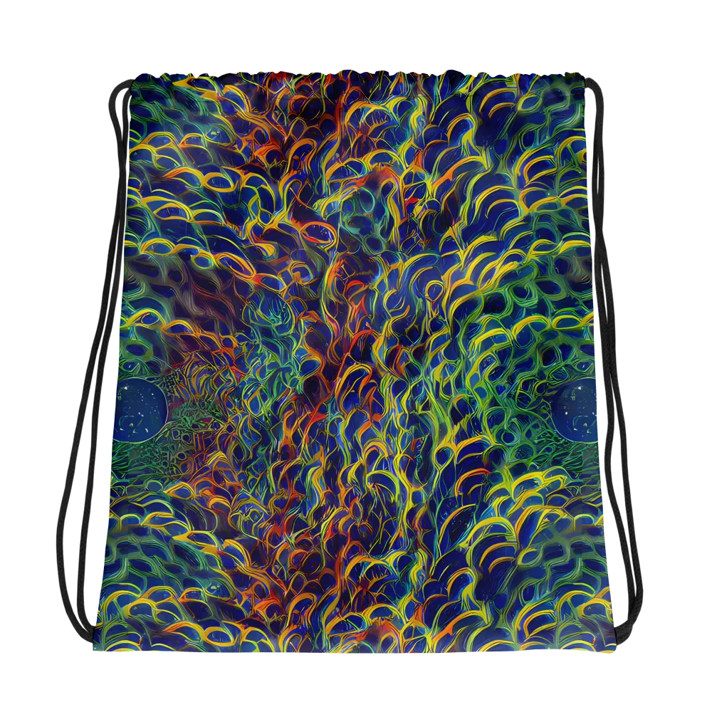 Viridian Flame on Drawstring Bag — Photo