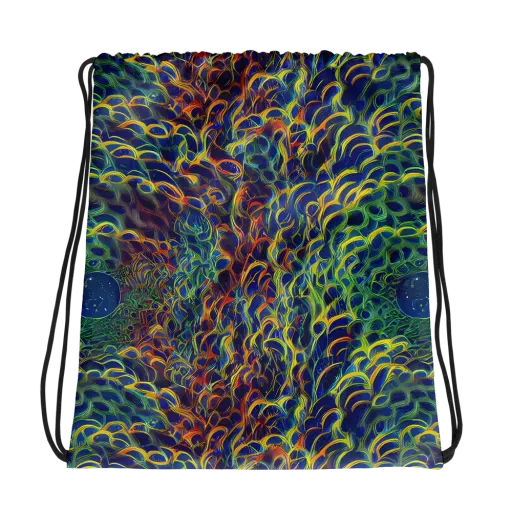 Viridian Flame on a Drawstring Bag