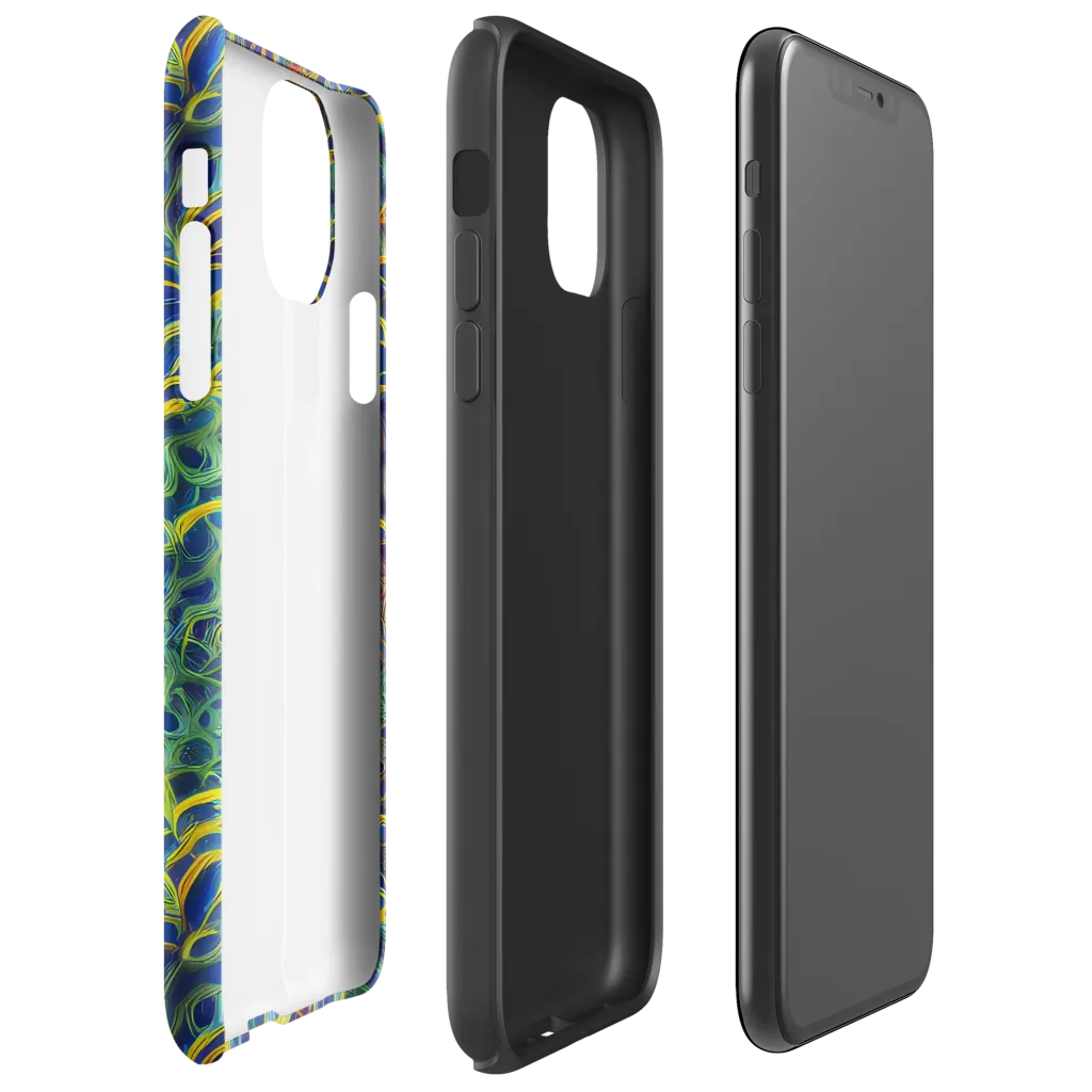 Viridian Flame on Tough Case for iPhone® — Right