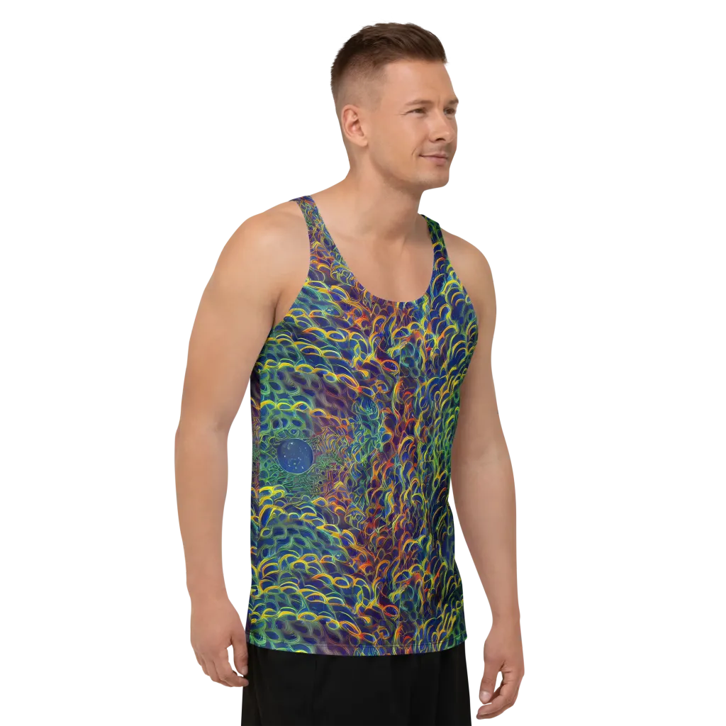 Viridian Flame on Men's Tank Top — Right Front
