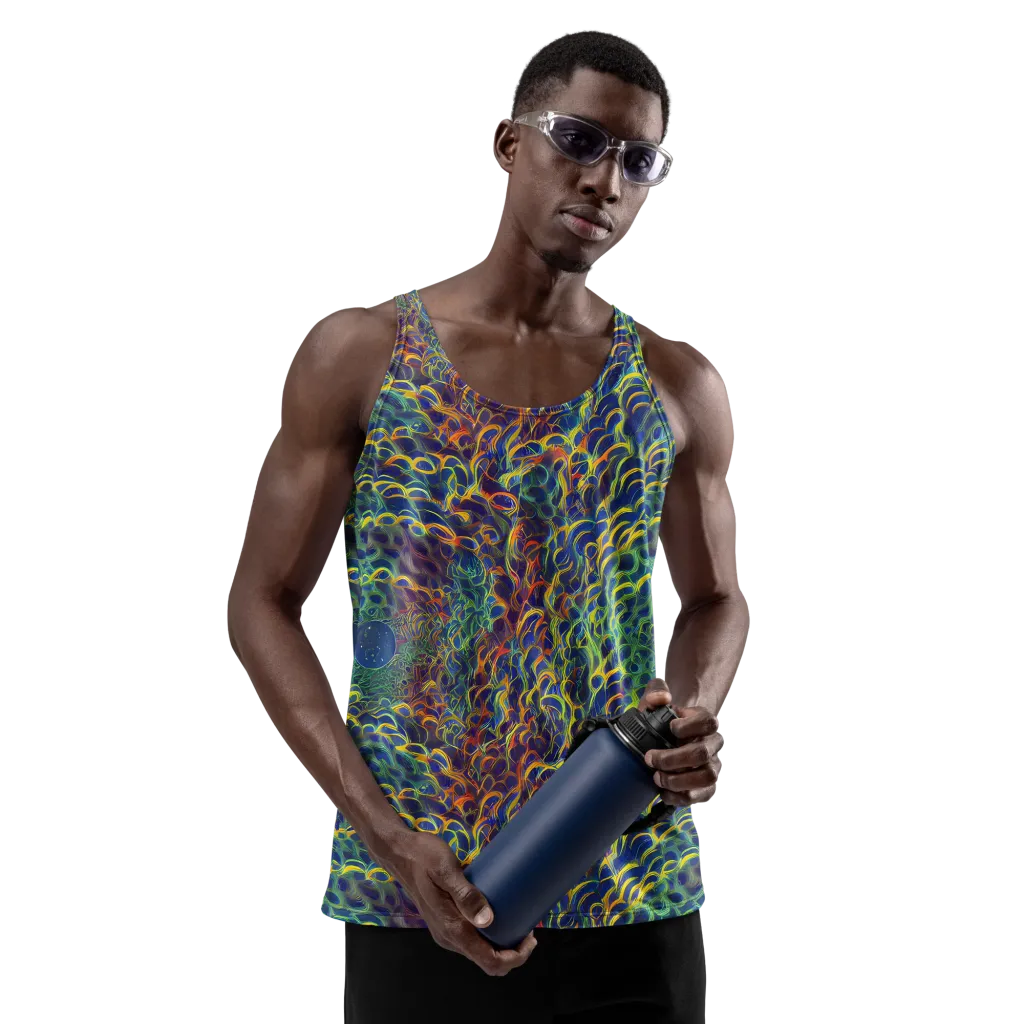 Viridian Flame on Men's Tank Top — Front
