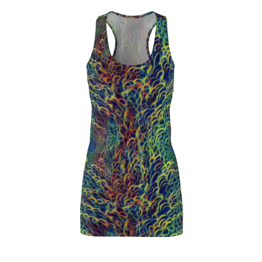 Viridian Flame on a Racerback Dress