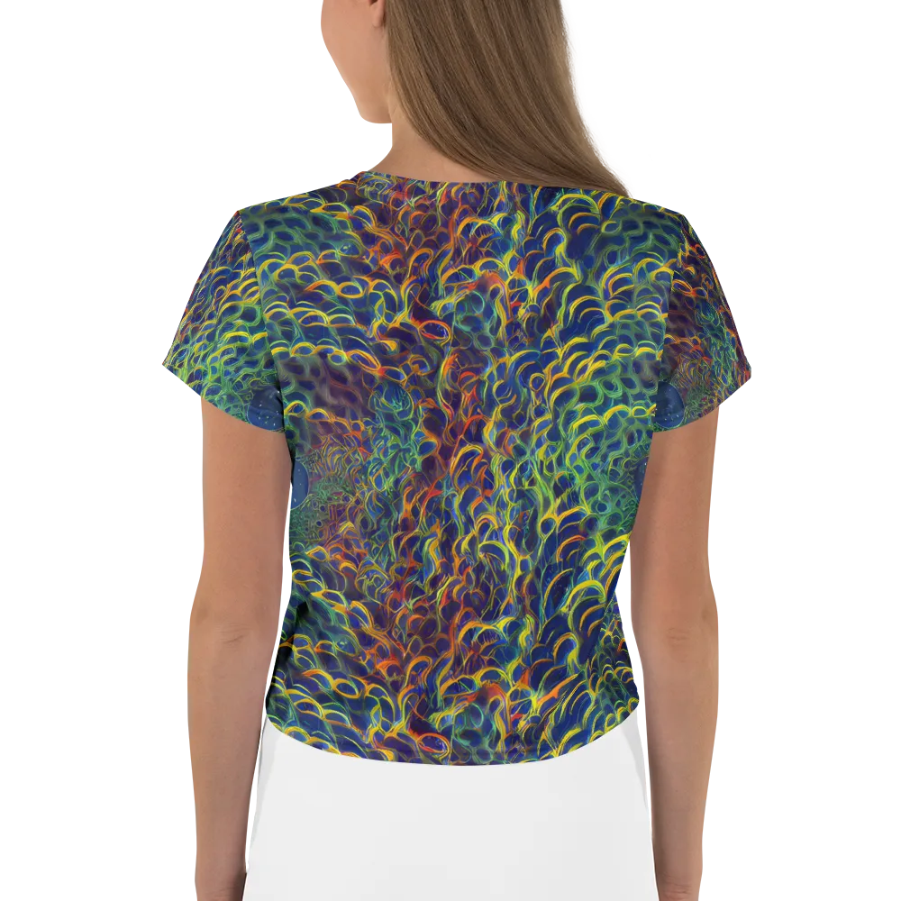 Viridian Flame on Crop Tee — Back