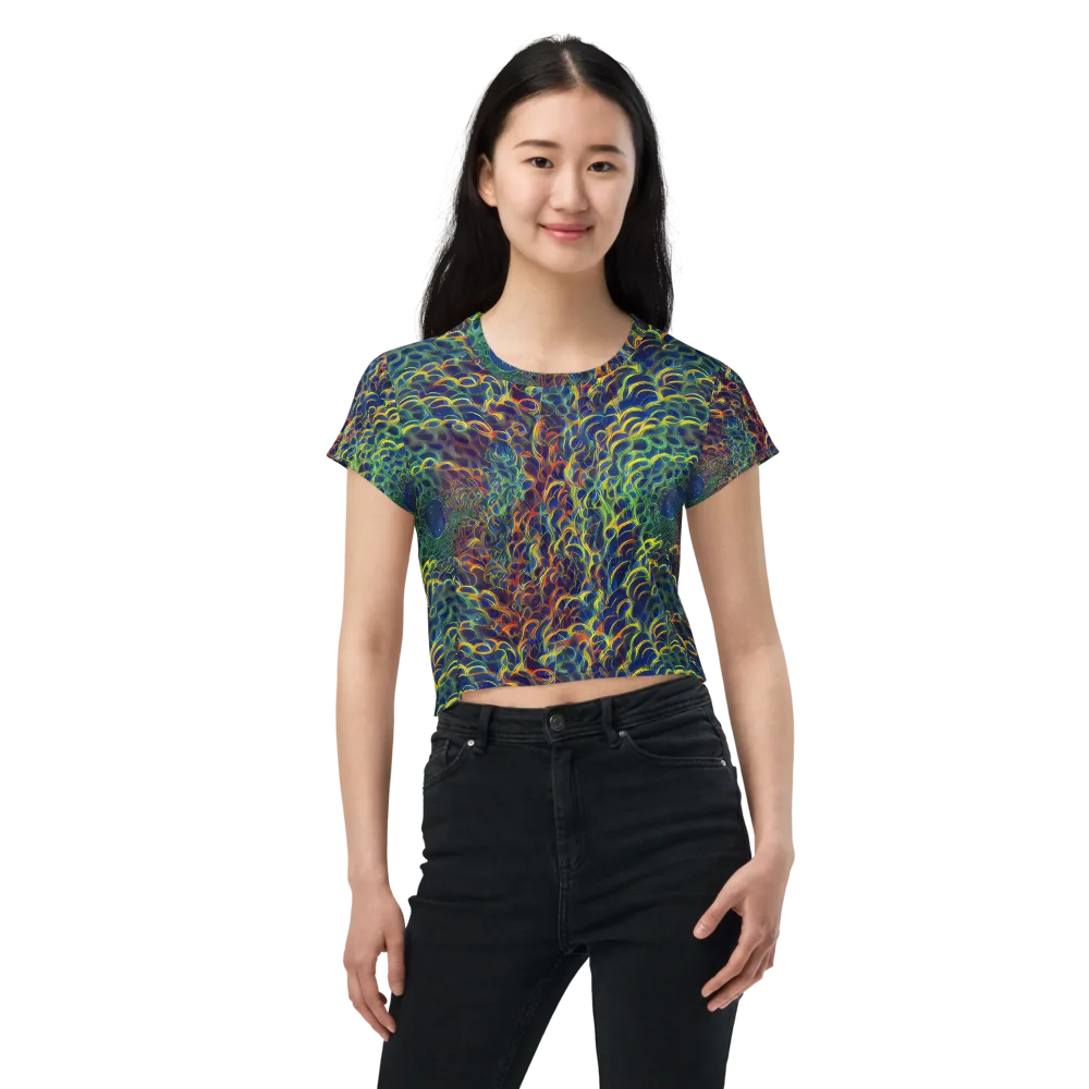 Viridian Flame on Crop Tee — Front