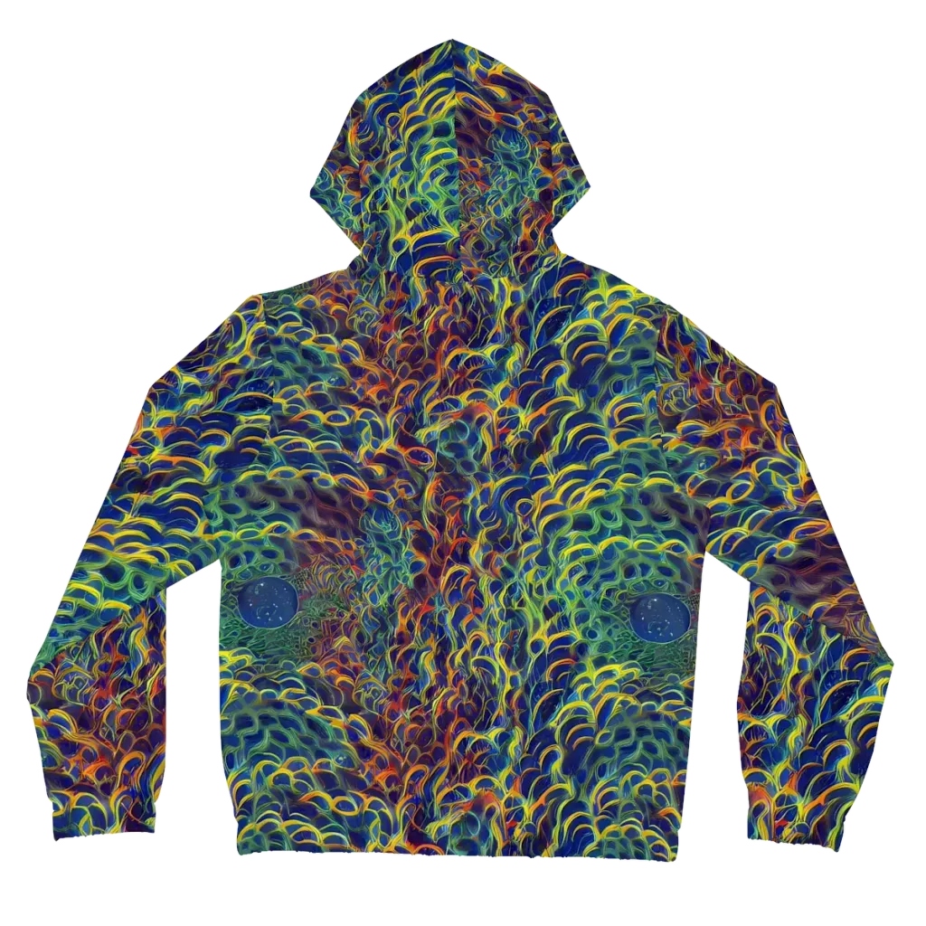 Viridian Flame on Women's Full-Zip Hoodie — Back