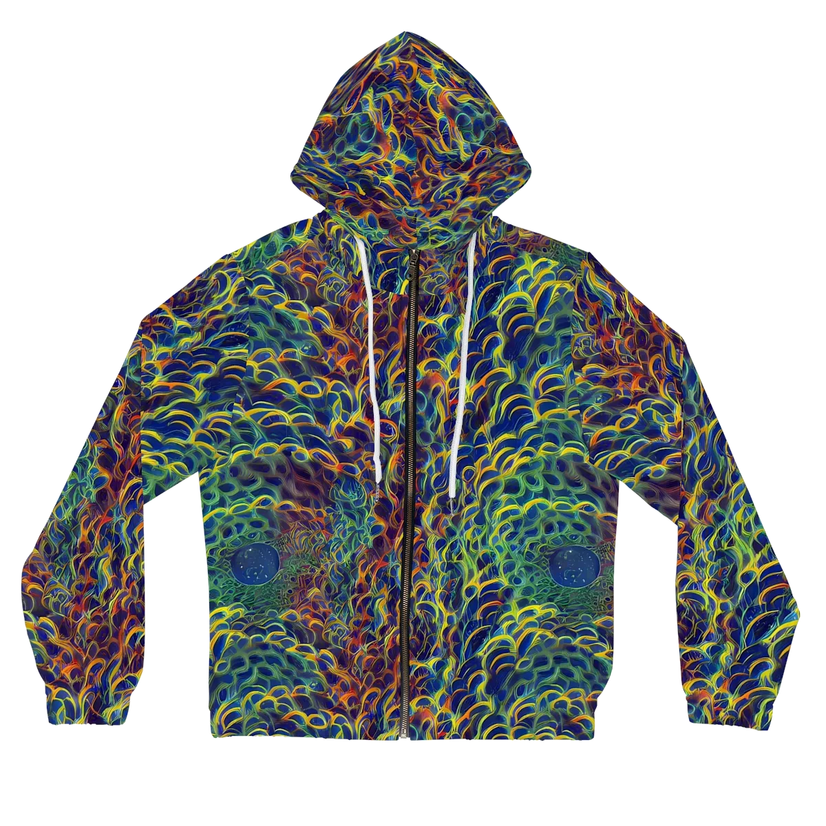 Viridian Flame on Women's Full-Zip Hoodie — Front