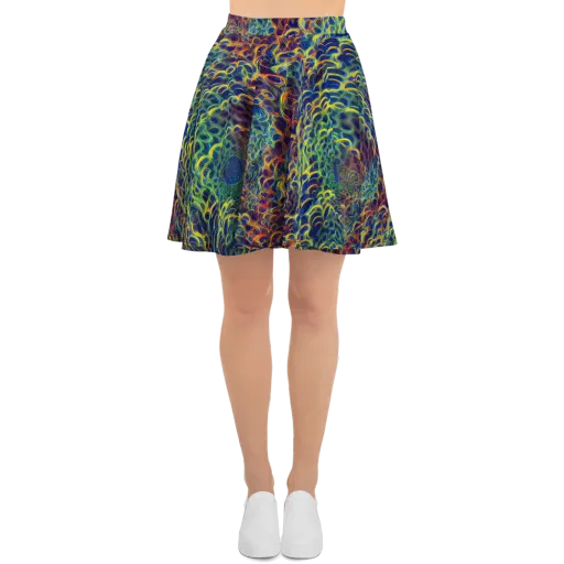 Viridian Flame on a Skater Skirt