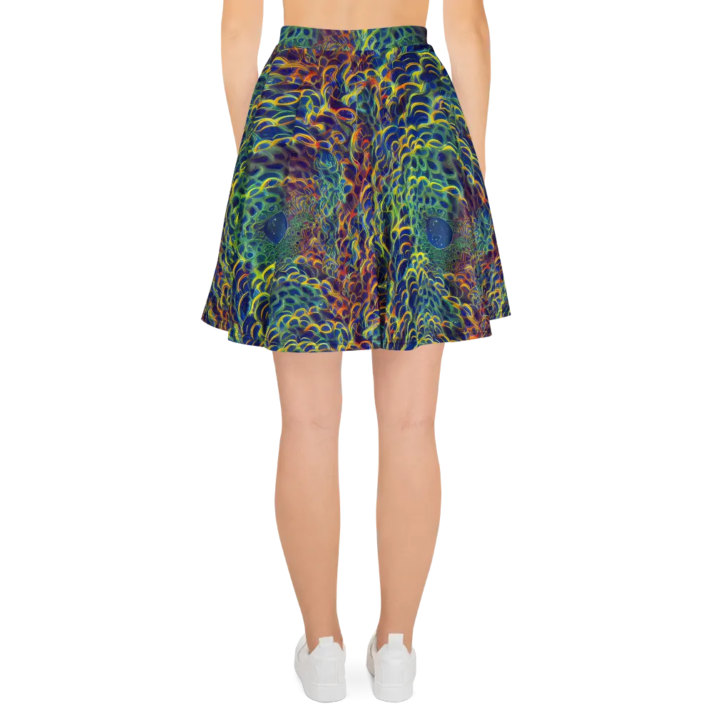 Viridian Flame on Skater Skirt — Back