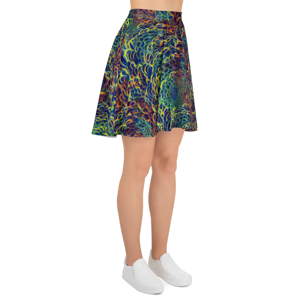Viridian Flame on Skater Skirt — Right
