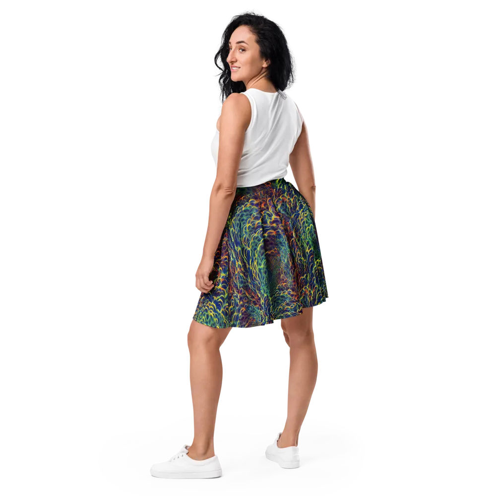 Viridian Flame on Skater Skirt — Back