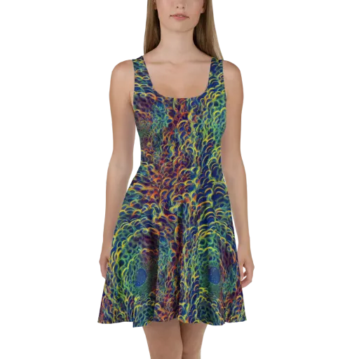Viridian Flame on a Skater Dress