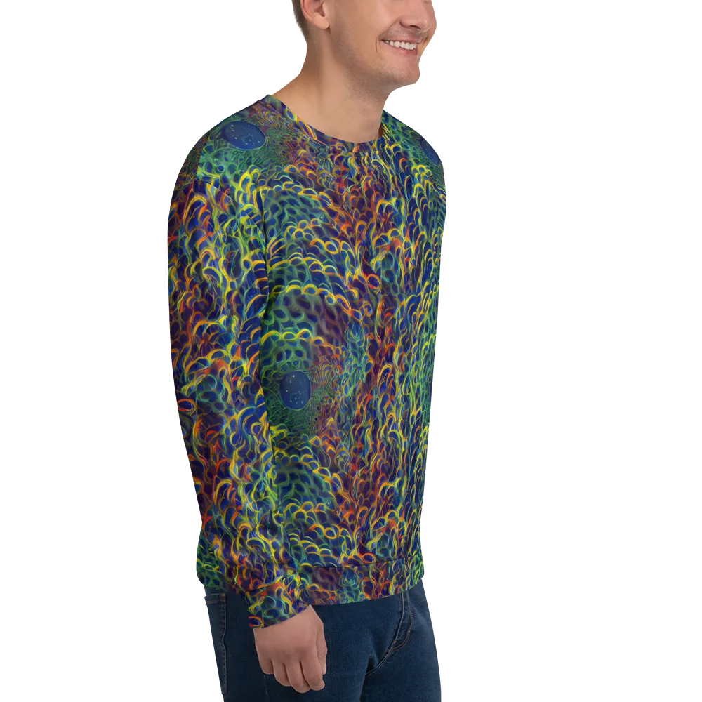 Viridian Flame on Sweatshirt — Right Front