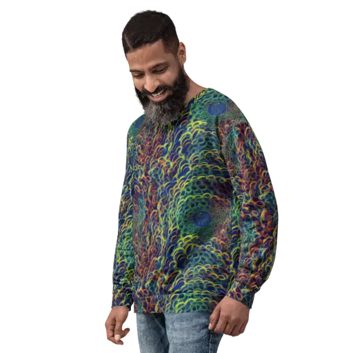 Viridian Flame on a Sweatshirt