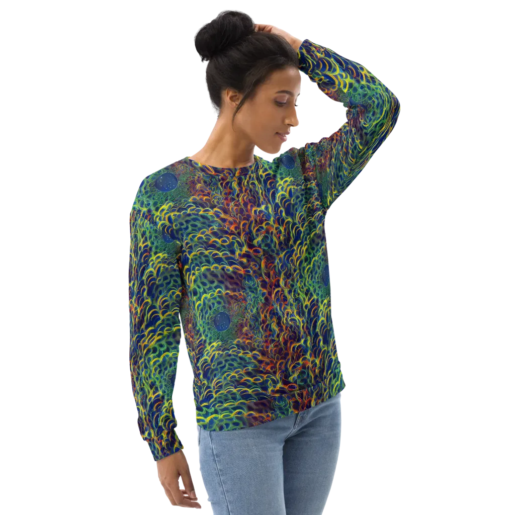 Viridian Flame on Sweatshirt — Right Front