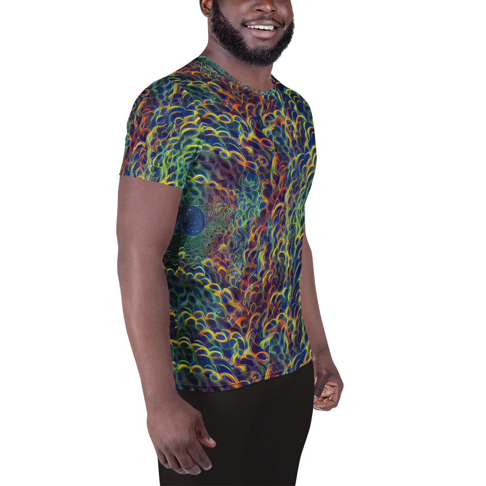 Viridian Flame on Men's Athletic T-Shirt — Right