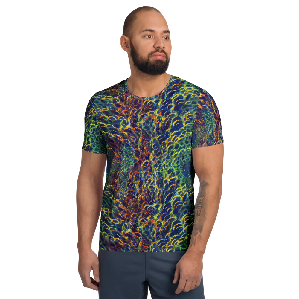 Viridian Flame on Men's Athletic T-Shirt — Front