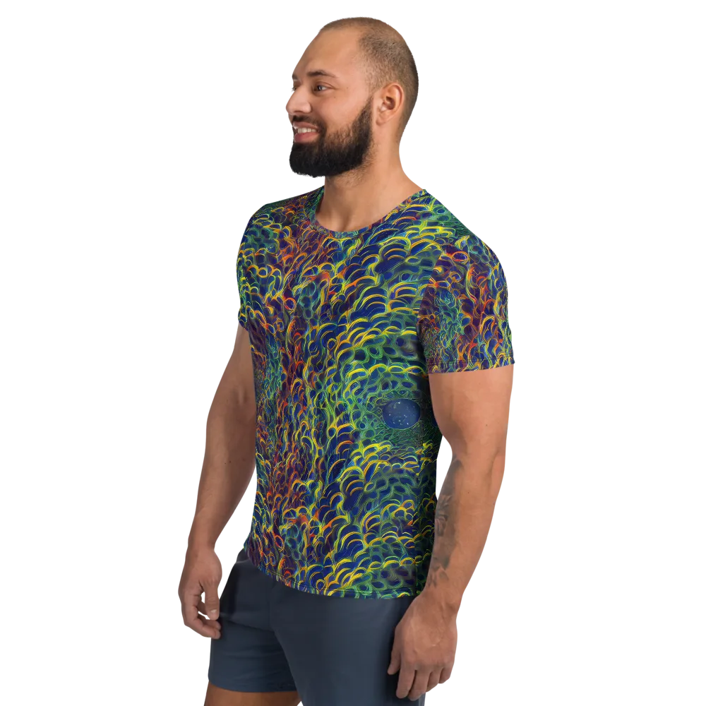 Viridian Flame on Men's Athletic T-Shirt — Left