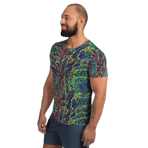 Viridian Flame on a Men's Athletic T-Shirt