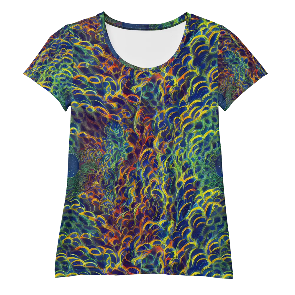 Viridian Flame on Women's Athletic T-Shirt — Front