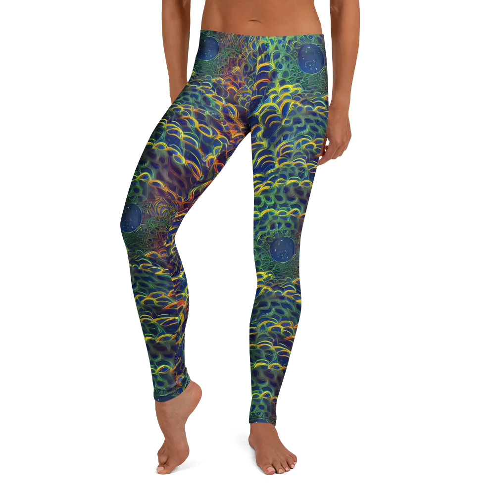 Viridian Flame on Leggings — Front