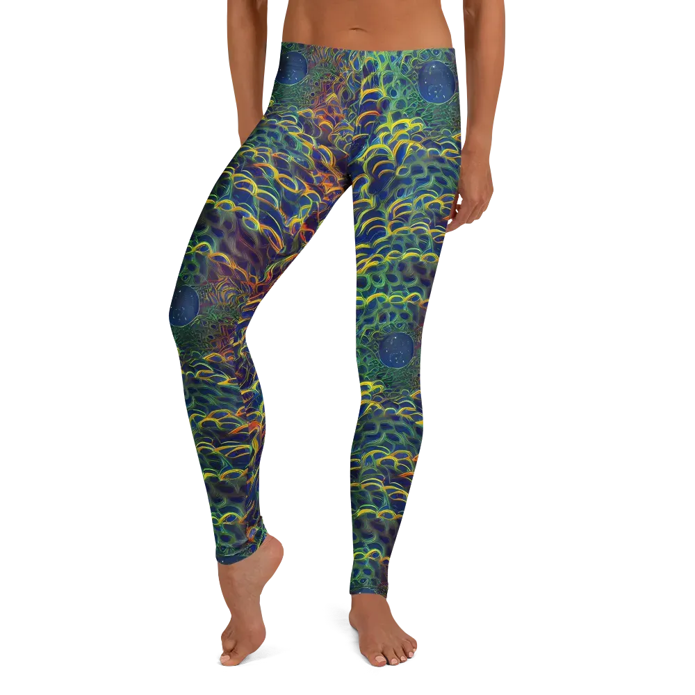 Viridian Flame on Leggings — Front