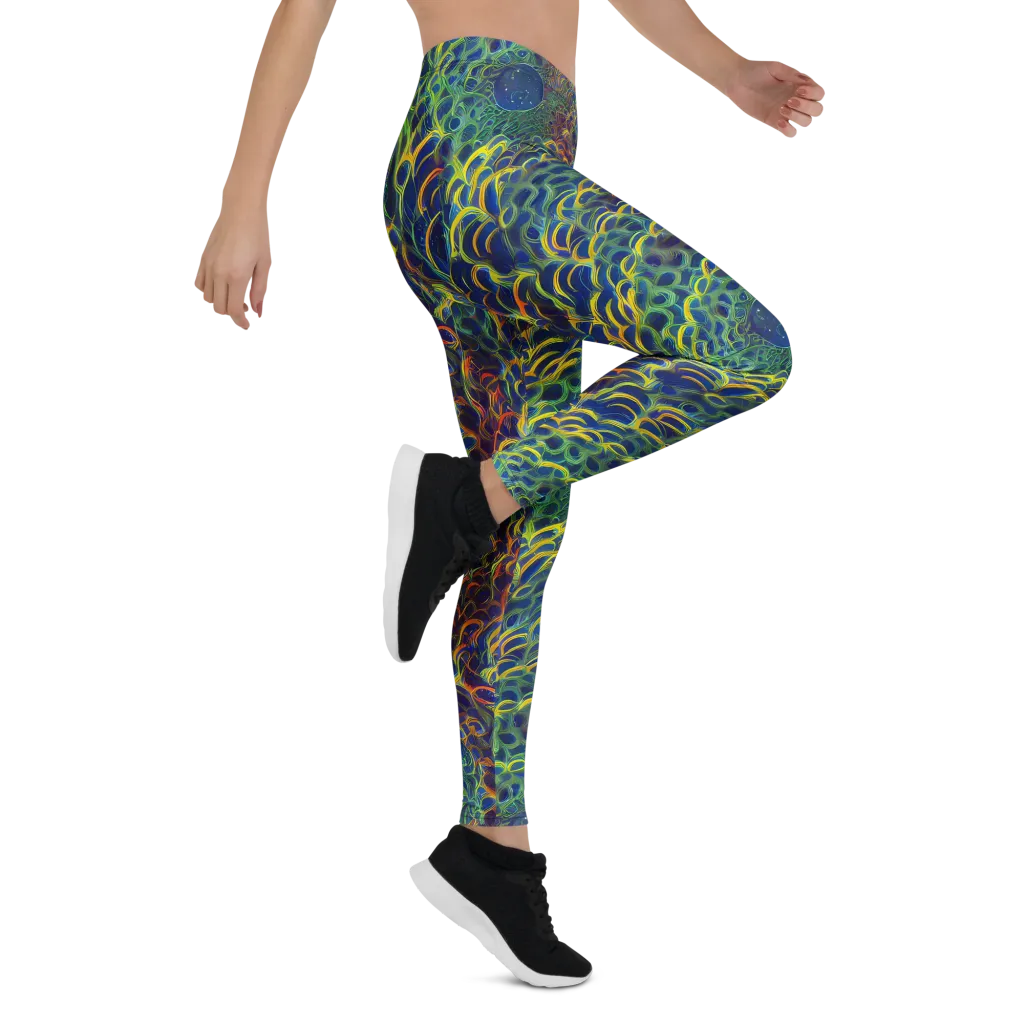 Viridian Flame on Leggings — Right