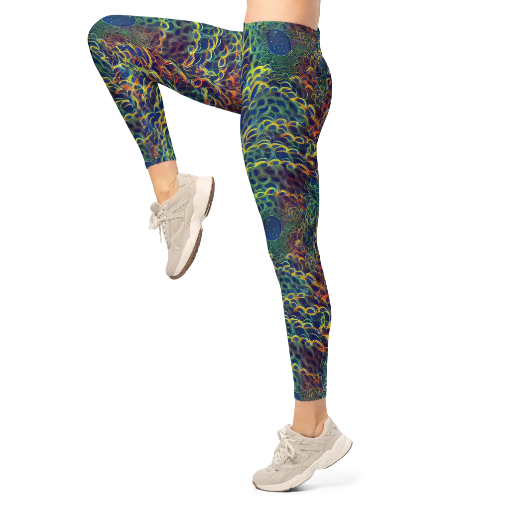Viridian Flame on Leggings — Left