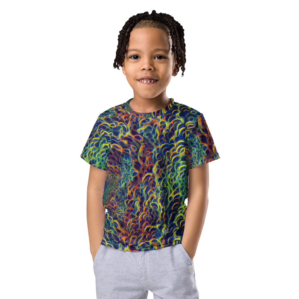 Viridian Flame on Kids Crew Neck T-Shirt — Front
