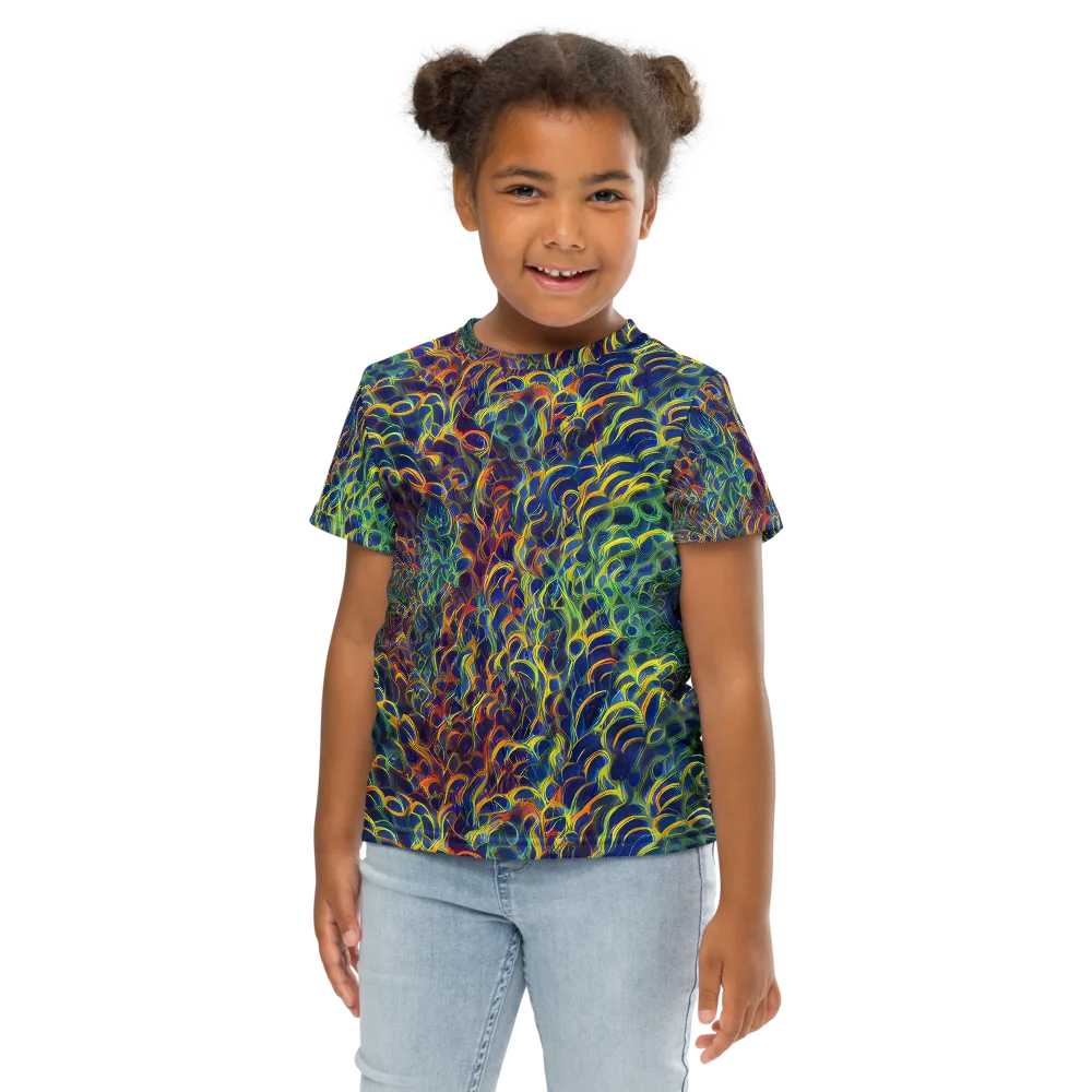 Viridian Flame on Kids Crew Neck T-Shirt — Front