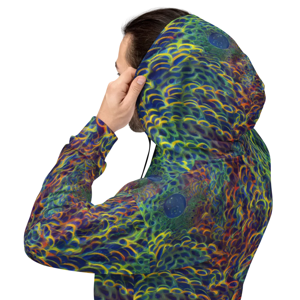 Viridian Flame on Hoodie — Back