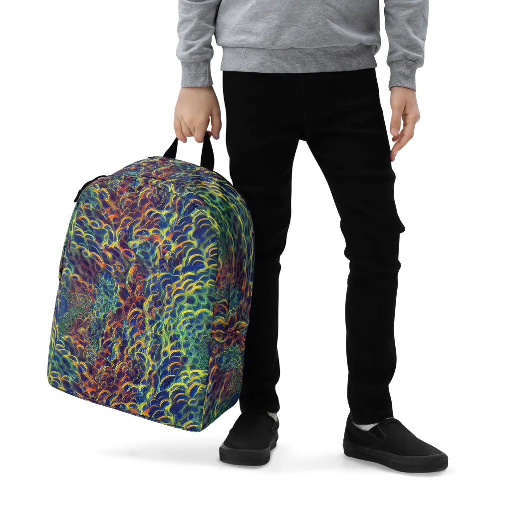 Viridian Flame on Minimalist Backpack — Zoomed-in