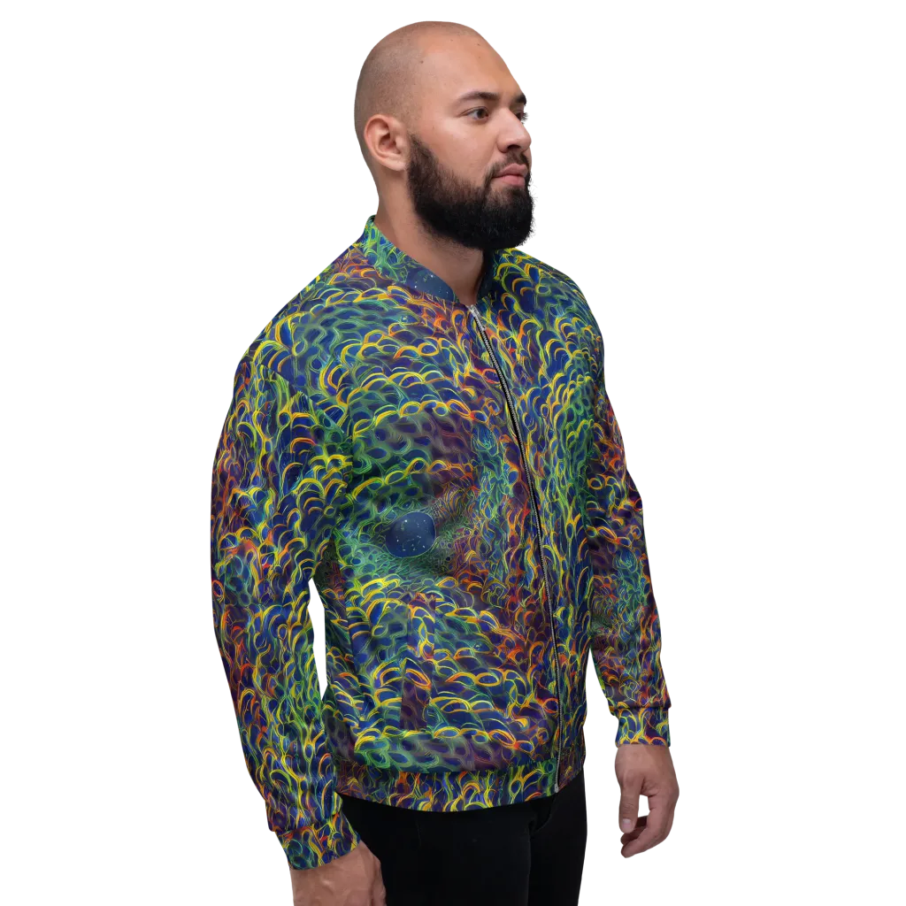 Viridian Flame on Bomber Jacket — Right