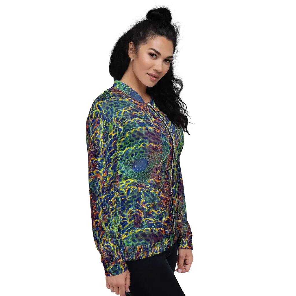 Viridian Flame on Bomber Jacket — Right