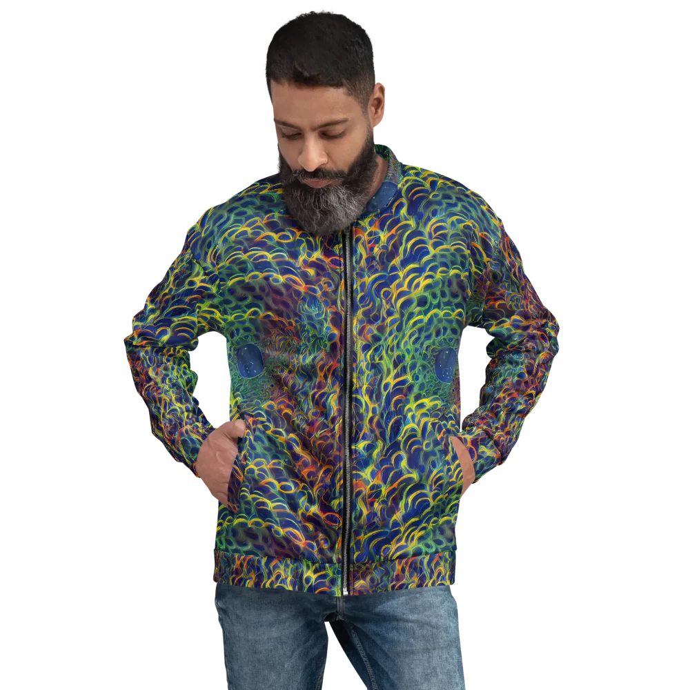 Viridian Flame on Bomber Jacket — Front